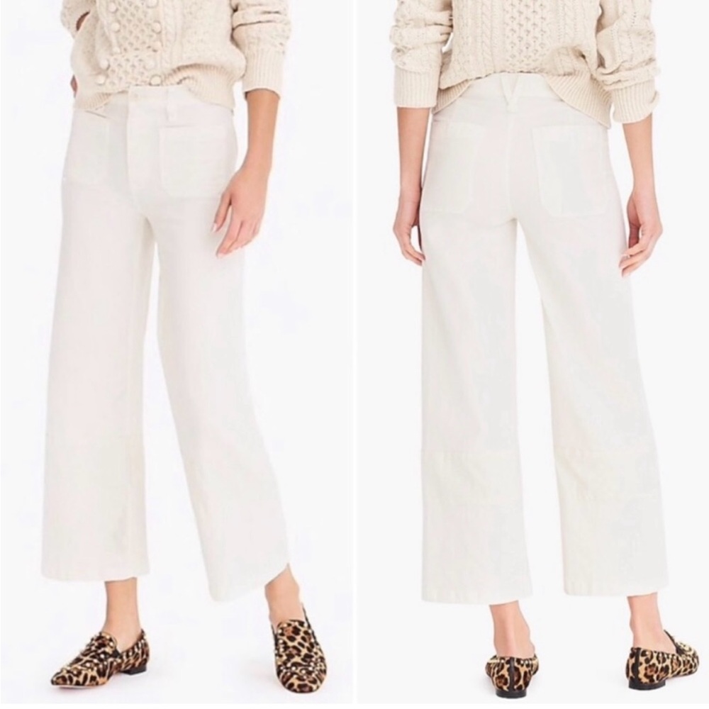 J. Crew Point Sur Crop Jeans White Size 27 EUC